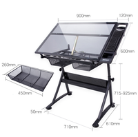 Table à Dessin en Verre à Hauteur Réglable de Qualité Supérieure pour École - Vente en Gros Usine