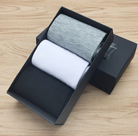 Emballage de boîte-cadeau personnalisé Chaussettes de travail pour hommes Chaussettes en coton de haute qualité pour hommes Chaussettes formelles d'affaires avec logo