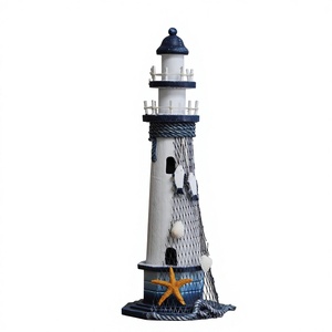 Torre de Faro Retro de Madera Maciza, Estilo Mediterráneo, Decoración para el Hogar, Diseño Art <span class=keywords><strong>Deco</strong></span> para Aniversarios - Product Image 4