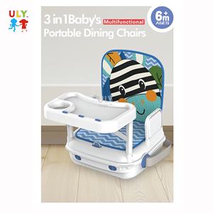 Nouvelle arrivée 3 en 1 chaise haute portable à manger avec assiette à musique chaises de salle à manger à <span class=keywords><strong>hauteur</strong></span> réglable pour bébé sac à dos portable pliant - Product Image 3
