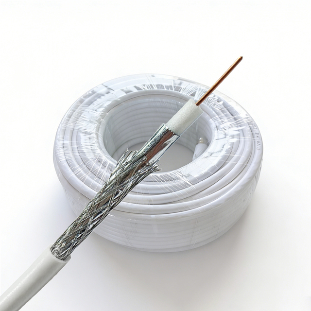 High Speed 75 Ohm for Satellite Dish and CCTV Security System TV Antenna Cable Premium RG6 Coaxial Cable ROHS CE Certified