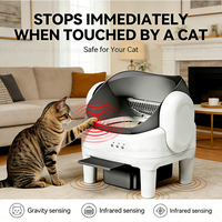 Litière pour chat Elecpet 2026 XXXL en acier inoxydable 304, sortie par le haut, autonettoyante, contrôle des odeurs, Arenero Inteligente Autolimpiable OEM