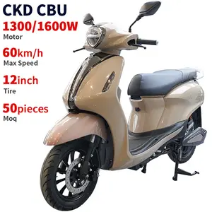 CKD SKD 12 인치 타이어 1300W/1600W 60 km/h 최대 속도 페달 2 바퀴 경주 전기 스쿠터 오토바이 판매