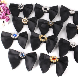 Pajaritas de boda para hombre al por mayor, pajaritas negras con nudo de mariposa grande a la moda para hombre, corbatas de diamantes de lujo, accesorio para traje de <span class=keywords><strong>matrimonio</strong></span> - Product Image 1