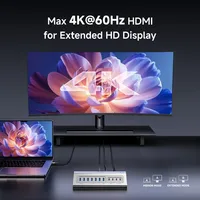GITFOS 18 in 1 USB C Hub 4K untuk 100W PD 10Gbps SD/TF Audio Aluminium Metal Model C1PRO MacBook/iPad