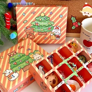 Boîte <span class=keywords><strong>cadeau</strong></span> <span class=keywords><strong>de</strong></span> Noël en carton blanc, boîte mystère pour enfants avec séparateurs, boîte surprise vide faite <span class=keywords><strong>maison</strong></span> pour anniversaire - Product Image 3