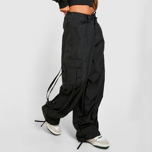 Custom Wide Leg Denim Pants Women's Jeans Zipper Fly Low Rise Cargo Jeans Vintage <strong>Old</strong> Jeans - Product Image 3