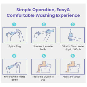 Pulvérisateur électrique portatif de bidet avec le <span class=keywords><strong>sac</strong></span> portatif facultatif de trois Nozzile - Product Image 5
