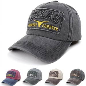 Casquette de baseball brodée Texas Country Forever en coton lavé pour homme, style décontracté - Product Image 1