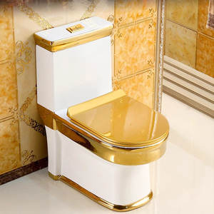 Articles sanitaires de haute qualité Lavage Or Design Céramique Moyen-Orient Moderne Côté Wc Salle de bain Toilettes une pièce - Product Image 5