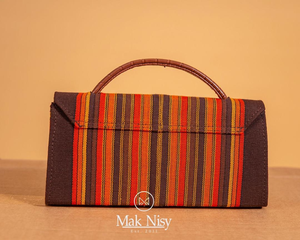 Sac Dashiki Écologique pour Femme - Design Structuré Léger en Fibres et Cuir H6xL11.5xP2 - Product Image 3