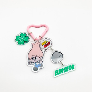 Llavero Colgante de Acrílico Transparente de Doble Cara con Diseño de Dibujos Animados Impresos con UV de KPOP RIIZE y Good Luck Trolls, Souvenir de Moda - Product Image 4
