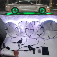 Le plus récent Kit de lumières d'anneau de roue de chasse de rêve à double face 4 pièces 17 "feux de roue pour la lumière de jante de roue de contrôle d'application de camion