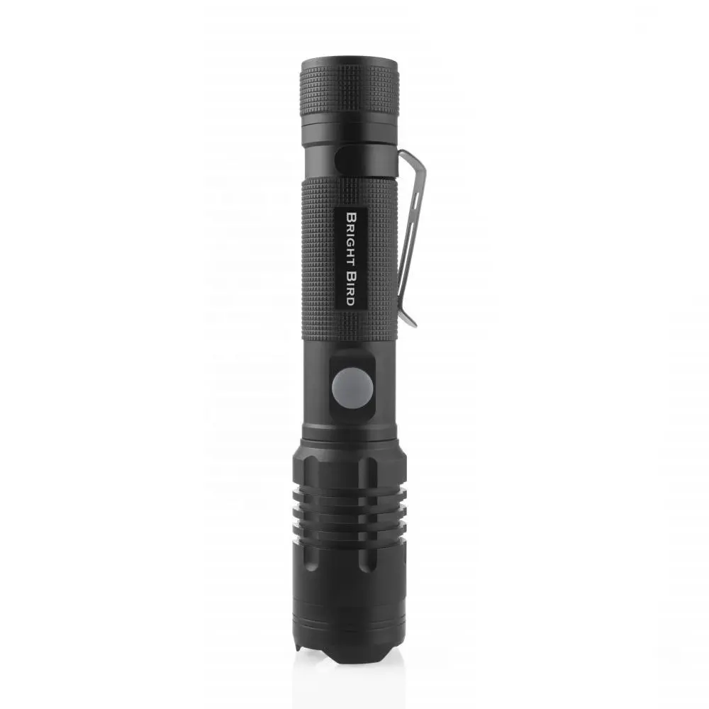 Mini linterna con Zoom de pájaro brillante, impermeable, para acampar, senderismo, antorcha de emergencia, iluminación, linterna Led recargable con Clip