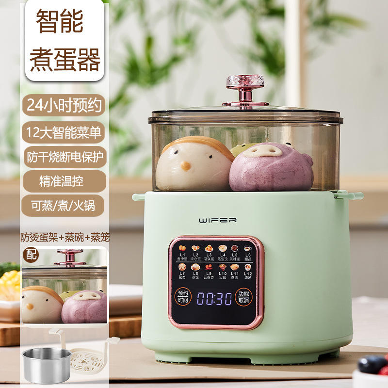 Configuración Premium Verde [Recipiente para Cocción al Vapor y Rejilla para Huevos]