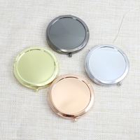 Customized High Quality Blank Metal Compact Mirror Customized Printing Pocket Mirror Double-sided Make up Mirror