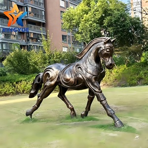 Sculpture d'art équestre en bronze personnalisée pour la décoration paysagère d'hôtels, villas, parcs et places commerciales - Product Image 6