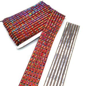 <span class=keywords><strong>Virginie</strong></span> et Tobago carnaval 2025 Costumes de carnaval artisanat Hot Fix résine rouge AB cristal Motif baguage Hot Fix appliques passementerie - Product Image 6