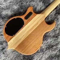 Manche de guitare basse électrique personnalisé Burst Maple Top 4 5 6 cordes à travers le corps personnalisé Alem basse électrique