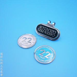 Clip magnétique personnalisé en métal émaillé avec logo, accessoire de golf doré, cadeau - Product Image 4