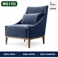 Fauteuil en velours de qualité supérieure avec coussin lombaire amovible, base en chêne massif pour salon, OEM ODM
