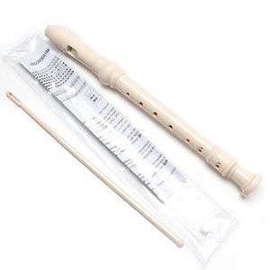 Flûte à <span class=keywords><strong>bec</strong></span> soprano allemande en ABS à 8 trous, instrument de musique, avec tige de nettoyage et tableau des doigts - Product Image 1
