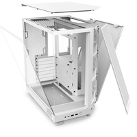Computer Case H6 FLOW RGB WHITE with RGB FAN Middle Tower Case Gaming Computer Cases Gaming PC