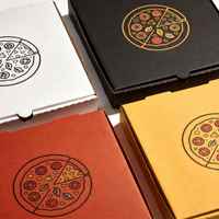 Kotak Pizza Kertas Kraft Logo Kustom Berkualitas Tinggi Laris Manis Kemasan Karton Bergelombang Kotak Pizza Cetak Kustom