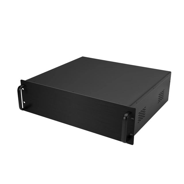 Custom 3U 19 Inch Aluminum Rack Mount Enclosure Chassis for Audio and Network Systems