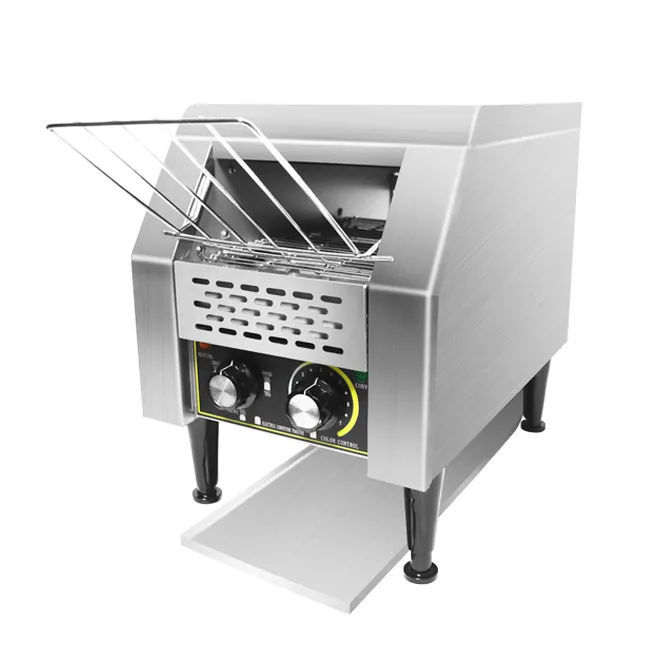 ディコスファーストフードレストランのためのプロの商業ステンレス鋼電気コンベヤートースターバーガートースター