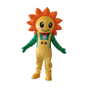 Costume da bambola gonfiabile a forma di girasole, accessorio promozionale per performance, copricapo, costume da bambola ambulante a forma di pianta grande e fiore. - Product Image 5