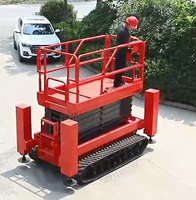 6m 8m 10m 12m 320kg elektrikli parçalar hidrolik asansör kendinden tahrikli paletli makaslı kaldırma