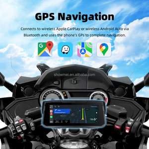 Écran de navigation GPS pour moto, 6,86 pouces, étanche, amovible, BT, sans fil, CarPlay, Android Auto, écran TPM, Moto GPS Carplay - Product Image 1