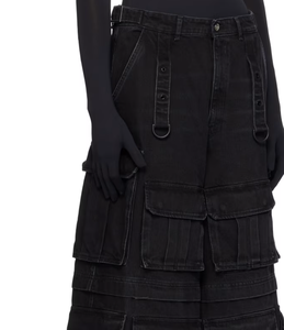 Menbwhite <span class=keywords><strong>pantaloni</strong></span> Cargo oversize per adolescenti giovani uomini angosciati <span class=keywords><strong>bianchi</strong></span> ricamati intrecciati India a buon mercato per gli utenti di cinture da carpentiere - Product Image 6