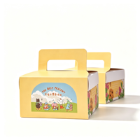 Boîte à gâteau pliable en carton blanc avec couvercle, boîte d'emballage personnalisée pour pâtisserie et desserts