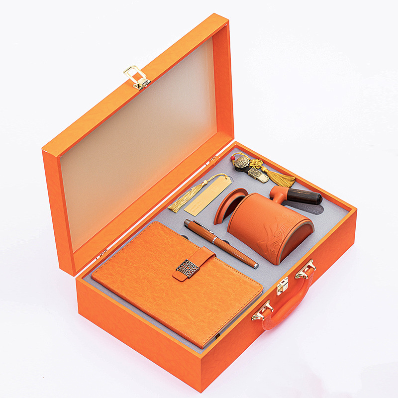 Ensemble de 5 pièces : tasse de bureau, clé USB [orange vitalité]
