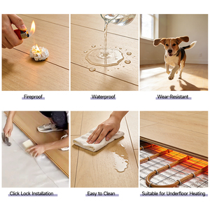 Plancher stratifié HDF imperméable AC4 de 12 mm, facile à nettoyer, faible <span class=keywords><strong>entretien</strong></span> pour les zones à fort trafic, usage commercial - Product Image 6