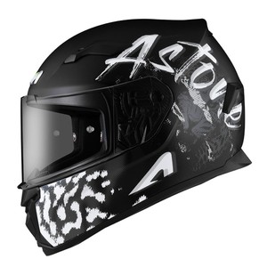 Casques ASTONE Casque de moto intégral ABS de haute qualité en noir mat et titane mat pour usage commercial - Product Image 3