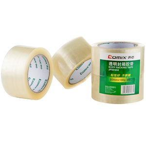 Cinta de Embalaje Transparente Comix, 6 Rollos, Adhesivo Acrílico Sensible a la Presión, Sin Residuos, Cinta de Sellado - Product Image 3