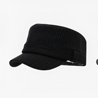 Casquette Gavroche Rayée Vintage à Visière Plate Style Cadet pour Hommes et Femmes