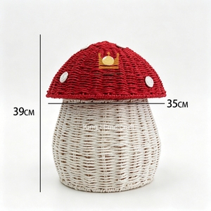 Cesta de Almacenamiento de Seagrass Hecha a Mano al por Mayor con Tapa para Organizador de Juguetes de Guardería Temática Bosque, de Vietnam - Product Image 5