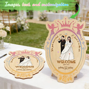 Targhe in Legno Personalizzate |   Decorazioni per matrimoni e feste, regali commemorativi per la casa, per San Valentino e anniversari - Product Image 2