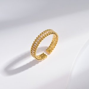 wholesale plata 925 sterling <b>silver</b> gold plated heart <b>ring</b> Romantic wedding dainty unisex western <b>adjustable</b> zircon finger <b>rings</b> - Product Image 5