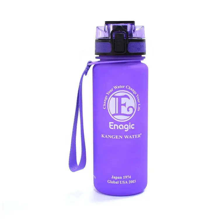 Özel logo renk 600ml küçük kapasiteli bpa ücretsiz su şişeleri kangen tasarım açık spor içme suyu şişesi