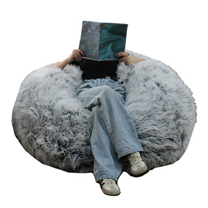 Luxury Velvet Shredded Foam Lazy Sofa Adults <strong>Bean</strong> <strong>Bag</strong> Chair Couch Living Room Bedroom Home Lounger Seat - Product Image 4