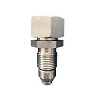 Vanne d'injection de graisse à bille hydraulique haute pression FD-LOK 10000 psi en acier inoxydable 304/316, taille de port 1-1/8 UNF, haute température