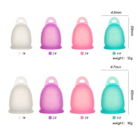 Copa Menstrual Reutilizable de Material de Silicona de Grado Alimenticio para Embalaje Personalizado para Dama