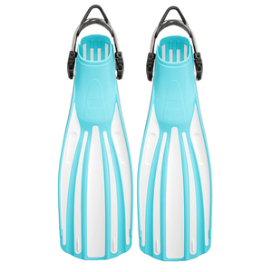 ยางซิลิโคนสำหรับดำน้ำลึกมีครีบยาวปรับแต่งได้สายรัดสปริงได้รับการรับรอง ODM สำหรับดำน้ำตื้นแบบมืออาชีพ - Product Image 1