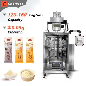 Machine d'emballage automatique de sachets de poudre de milkshake de qualité alimentaire pour substitut de repas, machine d'emballage de poudre de soja en sachet à scellage arrière - Product Image 1