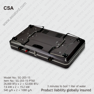 <span class=keywords><strong>Randonnée</strong></span> en plein air barbecue en acier inoxydable cuisinière portable pliante cuisson double brûleur camping cuisinière à gaz portable - Product Image 4